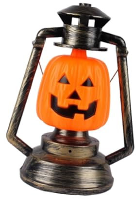 F Fityle Halloween-Kürbislampe, Hängelaterne, tragbare DIY-Basteldeko, Lampe mit Griff für Garten, Innenbereich, Desktop, Partyzubehör