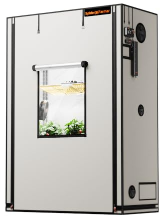 SPIDER FARMER Pro Series 4.6 x 2.3 x 6.6 m Grow Tent for Cultivation, 140 x 70 x 203 cm with Roller Door, Observation Window, Floor Tray, Reinforced 2000D Mylar Fabric, 4x2 for