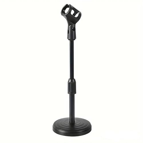 Genérico Soporte Microfono Mesa Extensible Ajuste De 25,5-36,5 Cm Plegable Compatible Con Mayoria De Los Microfonos Negro