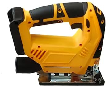 Sierra de calar inalámbrica compatible con batería Dewalt de 20 V (sin batería), sierra de calar eléctrica con bisel de 45°, 6 velocidades, 4 orbitales, manguera de polvo, regla guía y 5 cuchillas