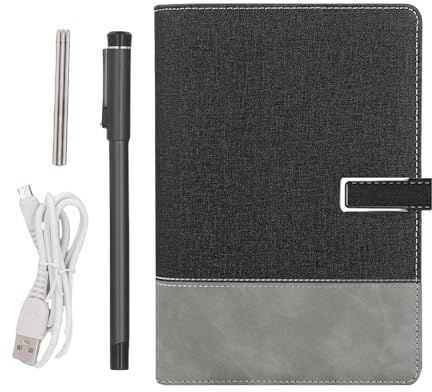 3 in 1 Digital Smart Pen, Smartpen Writing Set for Note Taking, Real Time Synchronization Compatible for Smartphone, Convert to Text, Storing, Sharing Paper Notes (Black Grey Patchwork)