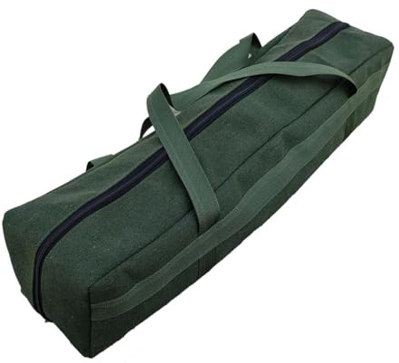 Chatonshen Tent Pole Storage Bag Large Canvas Tool Bag with Zipper Heavy Duty Zippered Outdoor Camping Storage Bag Tote Monopod Tripod Carrying Case Bag Suitable, 70x20x20cm