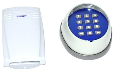 Interruptor de pared inalámbrico 433 MHz for abrepuertas garaje/batientes/correderas/interruptor teclado con receptor(Blue keypad)