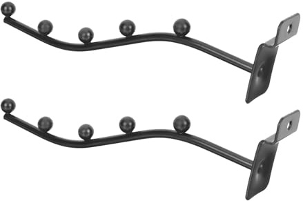 Levemolo Colgador Práctico para Instrumentos de Flauta de Hierro Negro, Soporte para Exhibir y Decorar Interior 2 Piezas para Flautas