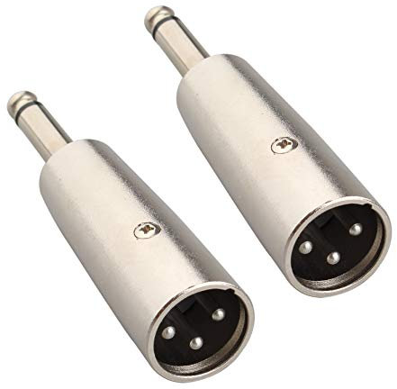 Jopto 2 Connettori XLR Maschio 3 Pin a 6,35 mm Jack Mono Adattatore Audio XLR Maschio a 1/4 TRS Maschio Da 1/4 Maschio
