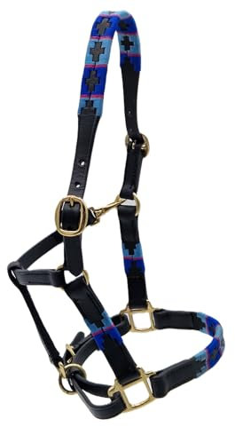 Tysons Breeches Lederhalfter Winny Polo Leder Halfter Minishetty Mini Shetty Minipony Schwarz Braun ZART ! (MS, Hellblau)