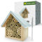 Wild Bee House - Casetta per insetti con tetto in metallo, piccola casetta per insetti, scatola regalo, attira api, farfalle e molti altri insetti e insetti, hotel per giardini nel Regno Unito, ideale