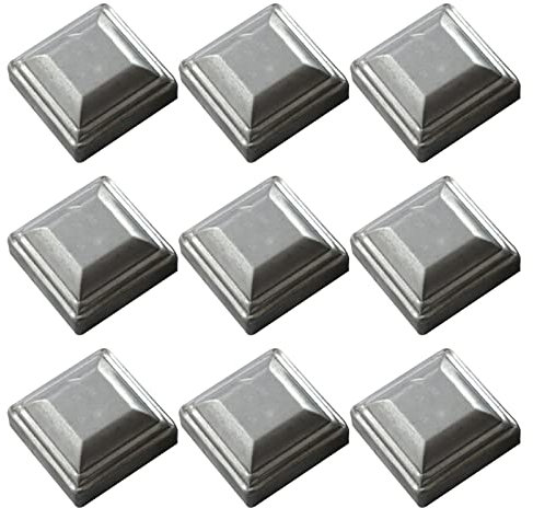 MFFIRE 9 X Chapeau Poteau en Forme De Pyramide en Acier Galvanisé pour Poteaux,60x60mm