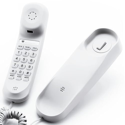 Corded Landline Phone with HD Sound for Office Home - White