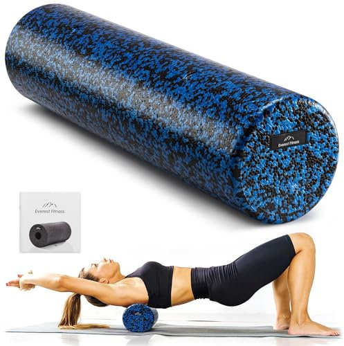 EVEREST FITNESS Rouleau Massage Sport - Foam Roller Rouleau Pilates et Fitness 60 cm de Long pour Musculation - Rouleau de Massage Dos en Mousse pour Gym Yoga