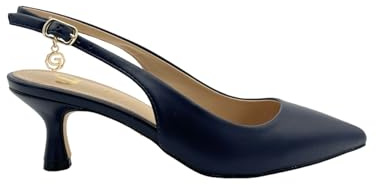 Gold&gold Slingback a Punta Effetto Pelle Blu GP587 (Blu, Sistema Taglie Calzature EU, Adulto, Donna, Numero, Media, 38)