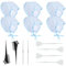 TRKETK 14 Piezas Juegos de Gorro de Tinte, Gorro para Mechas Peluqueria con Cepillo de Tinte y Gancho de Metal Tapa de Tinte de Pelo de Polietileno para Salón Hogar Bricolaje Uso Del Cabello