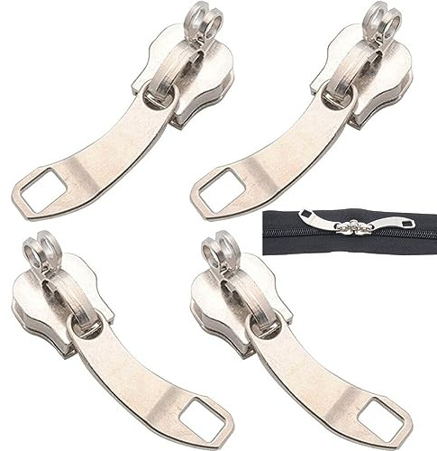 2 Pares 8 Cremallera Tirador De Cremallera De Metal Deslizador Cabeza De Cremallera DIY Bolsa De Ropa Accesorios De Maleta para Kits De Reparación De Cremalleras