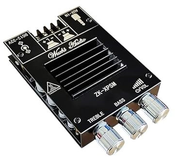 Hi-Fi-förstärkare，Audioförstärkare 2 * 150W TDA7498E Ljudeffektförstärkare BT 5.0 Stereo HiFi Klass D Digital Musik Hemmabio AUX Equalizer Subwoofer AMP(Zkxpsm)