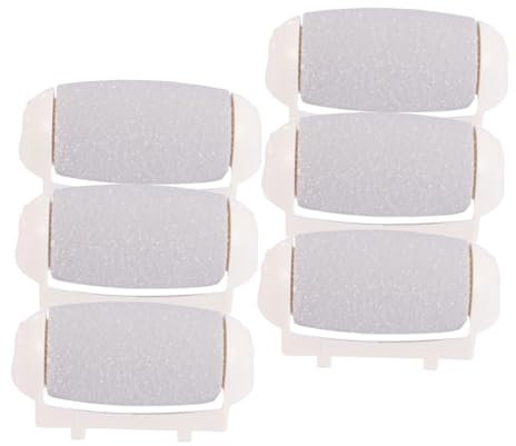 FRCOLOR 6 Stück Ersatz Roller Für Elektronische Fußfeile Hornhautentferner Pediküre Werkzeuge Grau Geeignet Für Abgestorbene Hautpflege Installieren Für Glatte Und