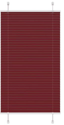 vidaXL Plissee Bordeauxrot 70x150 cm Stoffbreite 69,4 cm Polyester, Faltrollo, Klemmfix, Plisseerollo, Jalousie, Rollo, Plisseerollo für Fenster