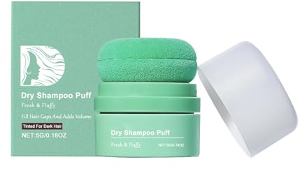 Dry Shampoo Puff, Matte Powder Dry Shampoo Applicator for Men Women Dark Hair (1PCS)