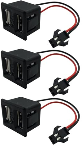 Rebellious 3 clip per lampada su presa di ricarica, prova di corrente con doppia USB