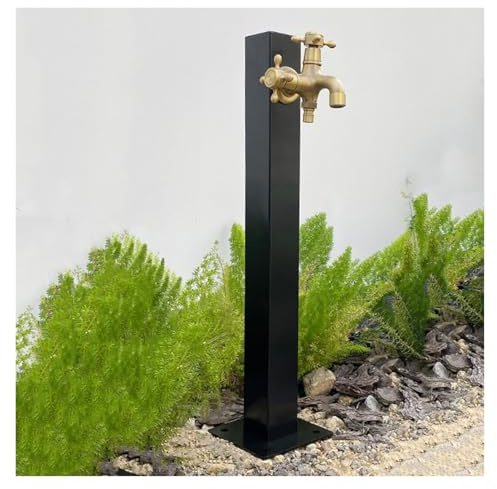 Genérico Columna de Agua anticongelante y antioxidante para Grifo, Fuente de Columna de Agua Exterior de Acero Inoxidable, Columna de Agua Vertical para jardín de Acero Inoxidable 304 con Soporte de