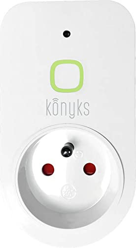 Konyks Priska+ prise connectée WiFi avec compteur de consommation, compatible avec Alexa et Google Home, automatisation facile, 16A, 3500W