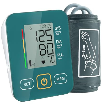 Arm Blood Pressure Monitor,maguja Blood Pressure Machine,BP Monitor Automatic Upper Arm Digital with Blood Pressure Cuff for Home Use (Green)