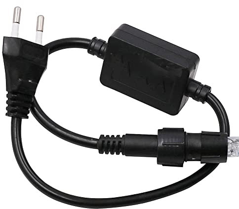 Wisada Connettore per tubo luminoso a LED, 220 V, spina europea per tubi luminosi a LED rotondi