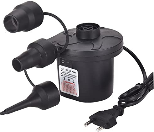 Elektrische Luftpumpe Luftmatratze, 2 in 1 Luftpumpe Elektrisch für Aufblasbar und Ablassen, Pumpe Luftmatratze mit 3 Düsen für luftmatratzen, Aufblasbarer Pool, Schwimmring