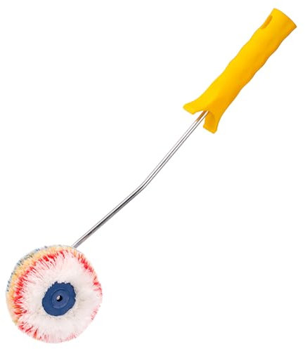 Mivos Rodillo esquinero rodillo de pintura para esquinas con soporte - rodillo de pintura para interiores - rodillo de pintura - apto para pinturas de emulsión, látex y acrílicas - rodillo esquinero