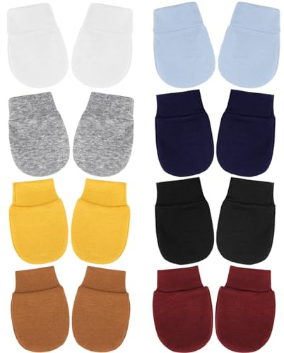 DRESHOW Guantes para Bebés Recién Nacidos Guantes de Algodón que No Se Rayan para 0-6 meses