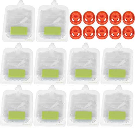 Asixxsix Bolsas de Comida para bebés, Bolsas manuales Reutilizables para puré de Frutas para bebés Bolsas exprimibles rellenables para puré de Manzana, Yogur y Frutas para bebés