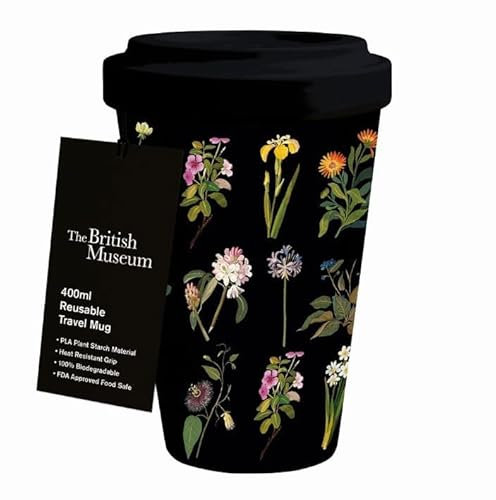 Museums & Galleries 400ml Reusable Travel Mug - Pressed Wild Flowers Design - Sustainable Kitchenware Gift Idea