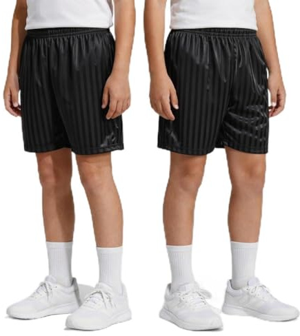 KHIM Kids Children Shadow Stripe School PE Shorts Boys Girls Summer Gym Sports Football Games Cycling Shorts