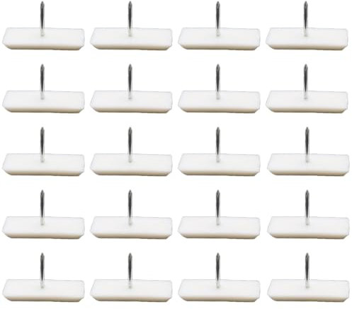 Lot de 20 clous pour pieds de meubles en bois et plastique pour canapé, table, bureau, 30 x 12 mm, clou simple