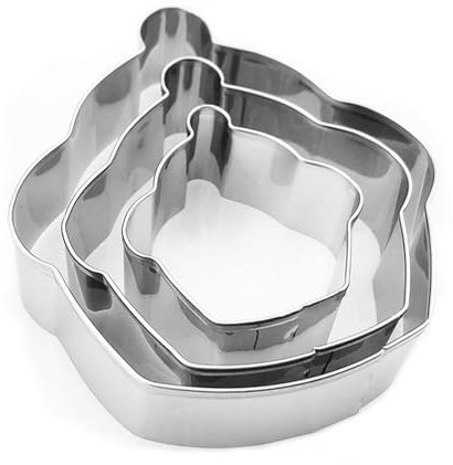 Set di formine per biscotti, in acciaio inox, con cornice per placche, fondente, stampo da forno, strumento da forno per torte, fondente, pasta di zucchero, pasticceria, decorazione da forno