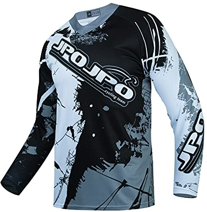 Maglia da ciclismo per bambini Downhill Shirts anni ragazze ragazzi bicicletta MTB abbigliamento a maniche lunghe Powersports bicicletta BMX Top, 11 g, 14 anni