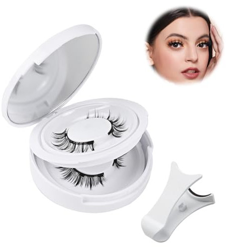 Horuili® Ciglia Finte Magnetiche, 2 coppie Magnetic Eyelashes, Ciglia Finte Magnetiche 3D con Applicatore, Ciglia Finte Magnetiche Doppie, Impermeabili Ciglia Finte