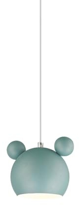 Zhangpu tecknad ljuskrona lampskärm, kreativ taklampskärm, hänge, metall ljuskrona lampskärm, hängande lampa bas för matsal och kök (grön)