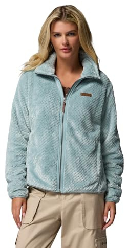 Columbia Veste polaire Fire Side 2 Sherpa à fermeture éclair intégrale pour femme, bleu écrasé, taille L