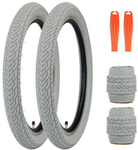 ZUKKA Juego de 2 neumáticos de bicicleta de 20 x 2,35 pulgadas, plegables, 30 TPI, abrigo de bicicleta 60 – 406, repuesto para bicicleta de montaña, BMX, Freestyle Kids Bike Cruiser, bicicleta