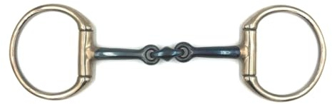 Equine Smile ES0021 Olive Head Bit Double Broken with Swet Iron Stainless Steel Ring Diameter 70 mm Bit Thickness 13 mm (13.5 cm)