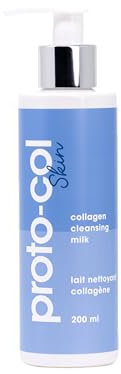 Proto-col Collagen Cleansing Milk for Face – Hydrating face cleanser with Hyaluronic Acid, Powerful Vitamins, and Minerals – Ideal for Brightening Skin and Removing Impurities (200 ml)