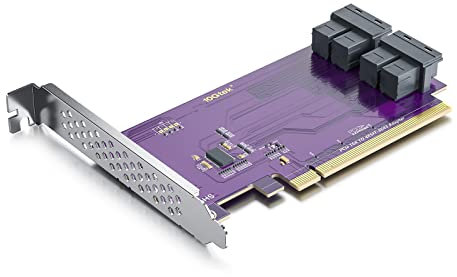 10Gtek PCIe 3.0 X16 zu SFF-8643 Adapter für U.2 SSD, X16, (4) SFF-8643, Support Windows 10/2016/2019, REHL/Cent0S 7/8, VMware ESXi 6/7, Ubuntu Linux 18/20/21, etc.