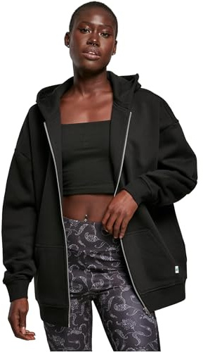 Urban Classics Damen Ladies Oversized Zip Hoody Black, L