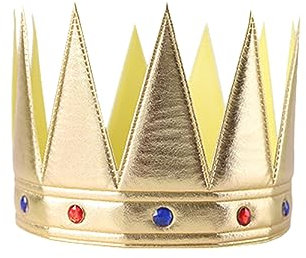 ZOOMPIL Corone per Bambini, Corone del Re, Cappelli da re Corona, per Bambino per Carnevale per le Feste di Compleanno Gioco di Ruolo il re e la Regina Adatto a Bambini e Adulti
