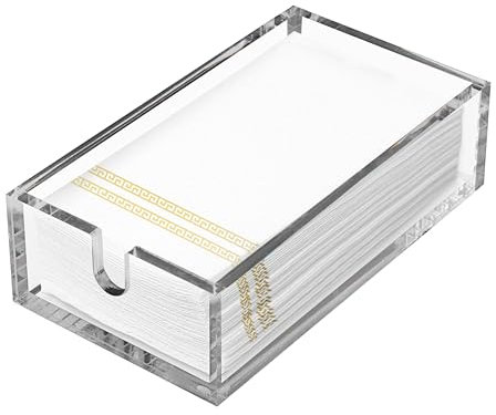 Winter Shore Porte Serviette Papier en Acrylique - Distributeur Serviette Papier Table Moderne pour Cuisine, Salon, Salle de Bain, Mariages, Fêtes - Plateau Transparent - 13,2 x 23,9 x 6,35 cm