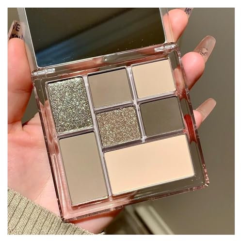 Highly Pigmented Nude Eyeshadow Palette for Women - Long-Lasting, Shimmer, and Matte Shades in Brown Grey - Waterproof and Blendable Make-Up Palette