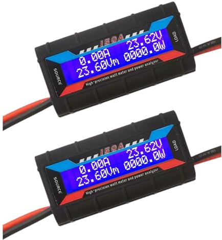 Proshopping 2 Pcs 150A RC Watt Meter, DC High Precision Power Analyzer Multi Meter with Backlight Display for Battery Monitor, Solar Panel, RV, Automotive, Marine (100V)