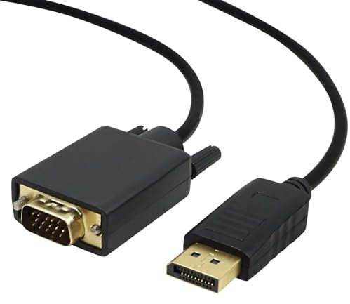 LLFYXM Displayport to Vga Adaptor Cable 1.8m, Dp Male to Vga Male Integrated Cable 1080p,Durable, Fast Transmission, Stable Signal, Easy Wiring,for Pc, Laptop, Monitor, Graphics Cards,Projector, HDTV