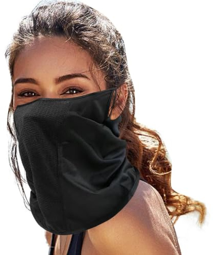 Nackdamask UV-skydd ansikte andningsbar is silkemät unisex | för sportfiske (unisex, nackskydd) jakt cykling löpning utomhusaktiviteter halsskydd kylning sommarkläder