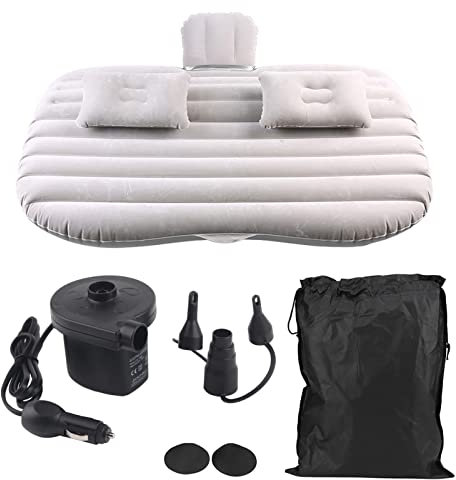 Ejoyous Auto Luftmatratze, Auto Matratze Kofferraum Aufblasbare Matratze Schlafmatratze Rücksitz Car Bed mit Elektrische Luftpumpe für Reisen Camping Outdoor 2 Personen(Belastung 150 kg)